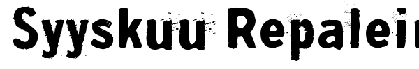 Syyskuu Repaleinen font preview